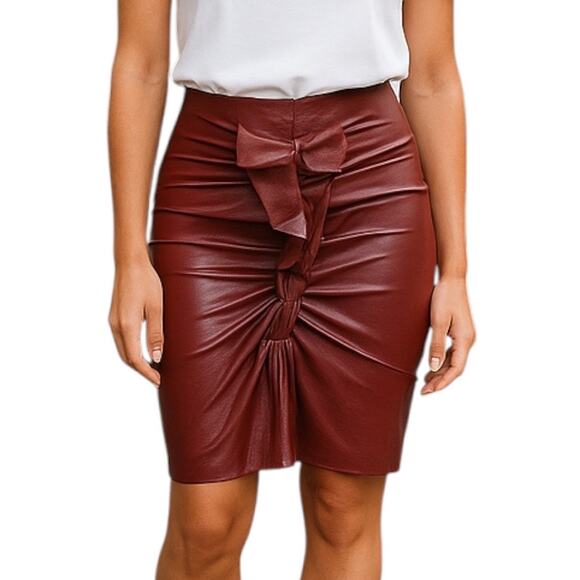 Etoile Isabel Marant Women's Burgundy Zephi Mini Skirt Size FR 38 | US 6 - Picture 1 of 11